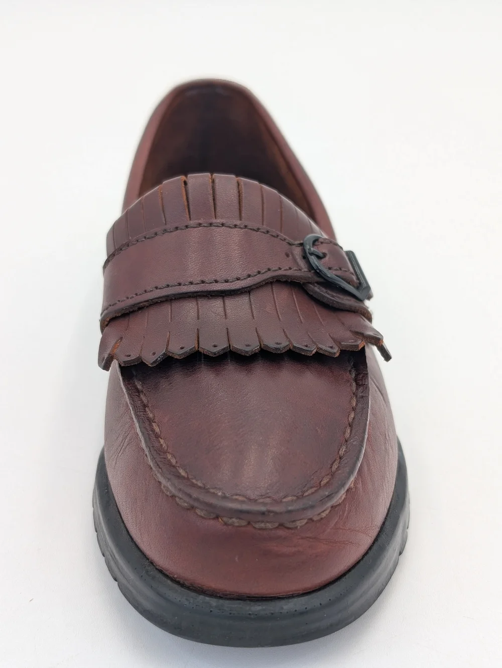 Eastland Women Sz 6M Rare Vintage Burgundy Cordovan Leather Kiltie Tassel Loafer